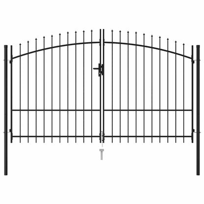 Fence Gate "Woerden" Double Door with Spike Top 299,5x224,5 cm