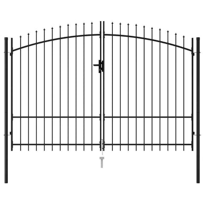 Fence Gate "Woerden" Double Door with Spike Top 299,5x249,5 cm