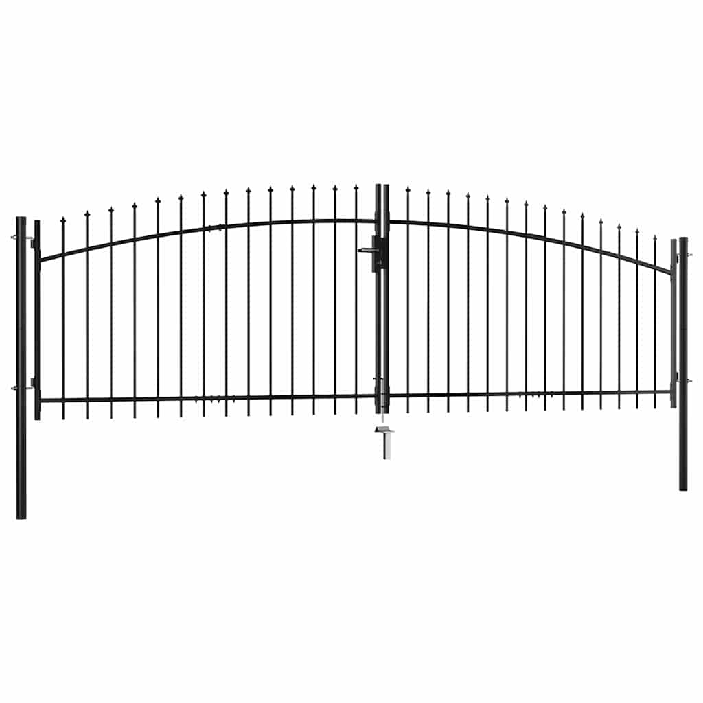 Double Door Fence Gate "Woerden" with Spear Top 400x174,5 cm