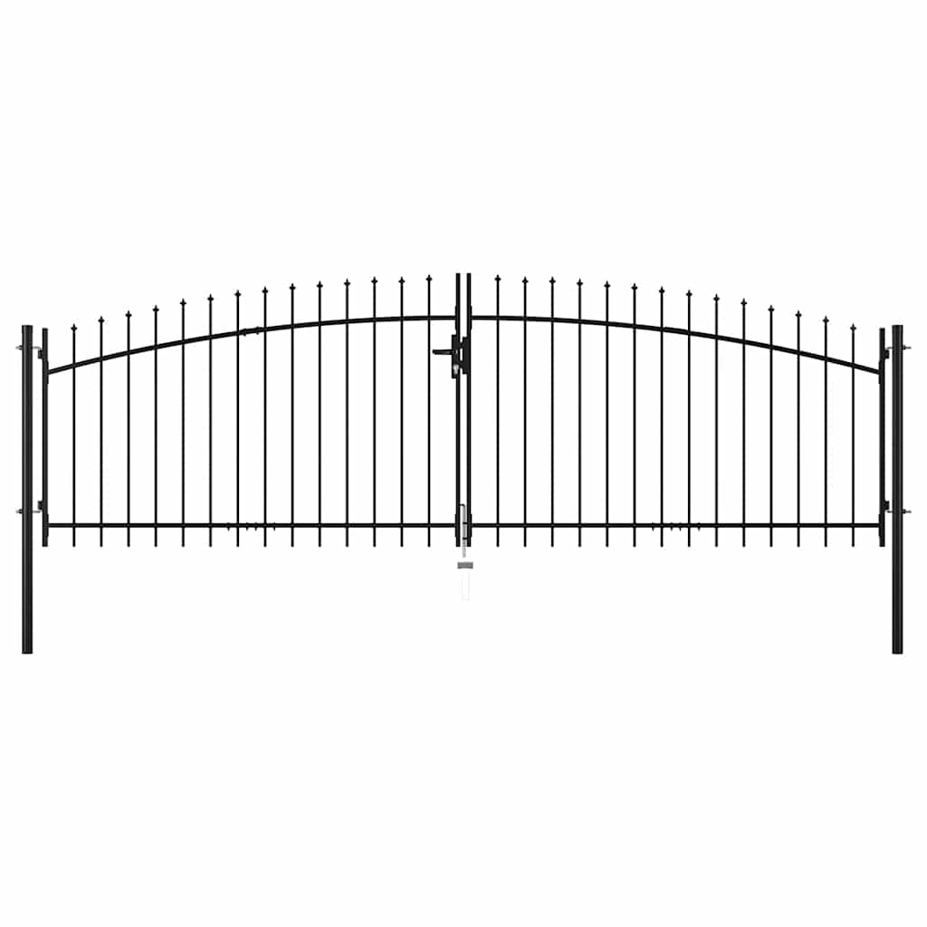 Double Door Fence Gate Woerden with Spear Top 400x174.5 cm