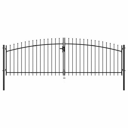 Double Door Fence Gate Woerden with Spear Top 400x174.5 cm