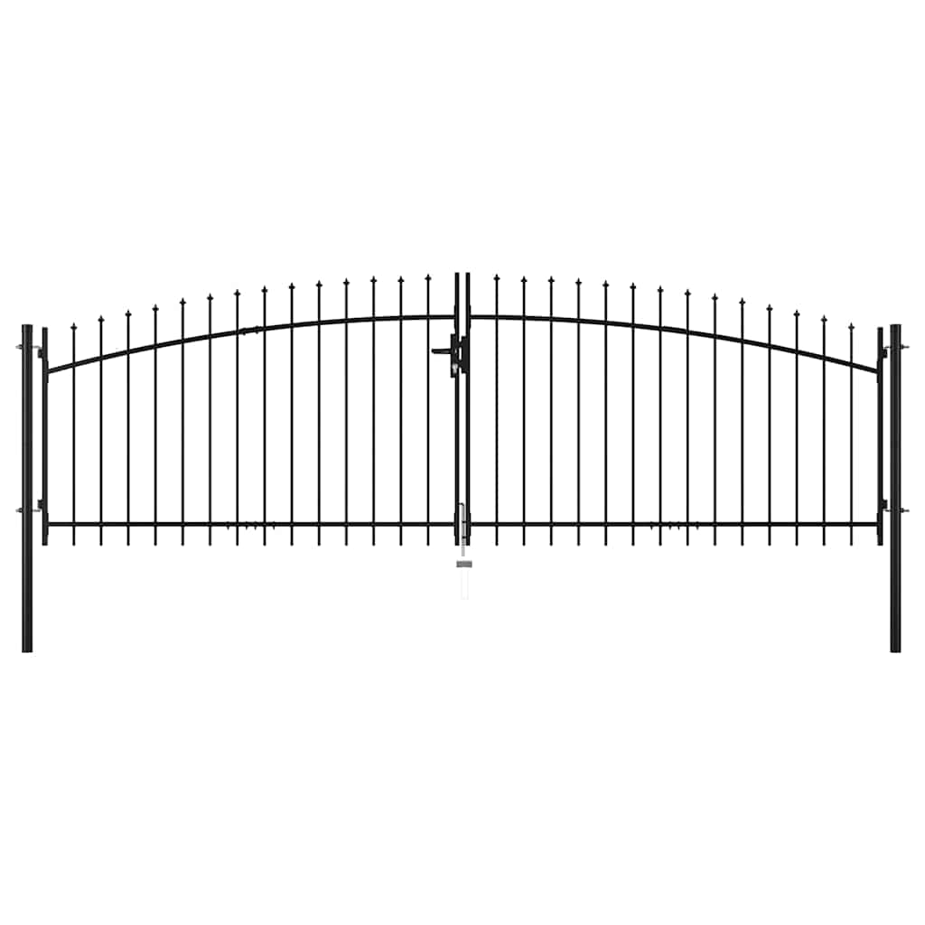 Double Door Fence Gate "Woerden" with Spear Top 400x174,5 cm
