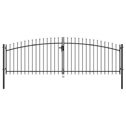 Double Door Fence Gate "Woerden" with Spear Top 400x174,5 cm