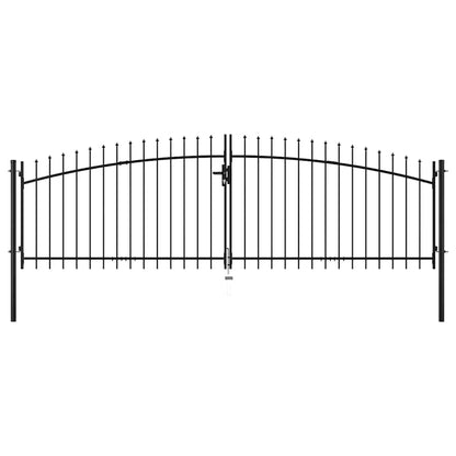 Double Door Fence Gate Woerden with Spear Top 400x199.5 cm