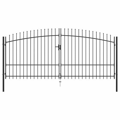 Double Door Fence Gate "Woerden" with Spear Top 400x224,5 cm