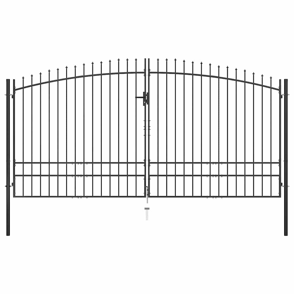 Double Door Fence Gate "Woerden" with Spear Top 400x249,5 cm