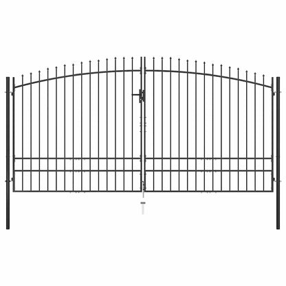 Double Door Fence Gate "Woerden" with Spear Top 400x249,5 cm