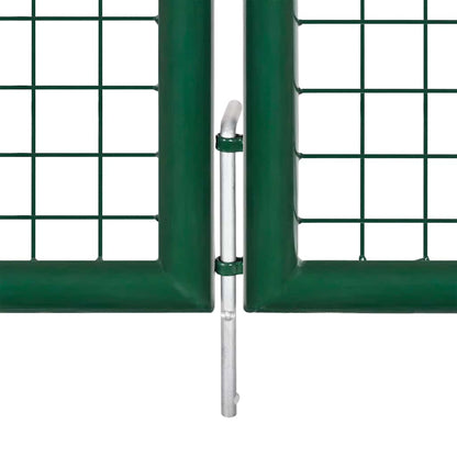 Mesh Garden Gate Steel 400x75 cm Green