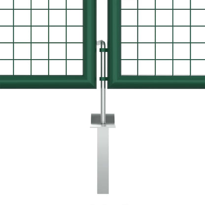 Mesh Garden Gate Steel 400x125 cm Green
