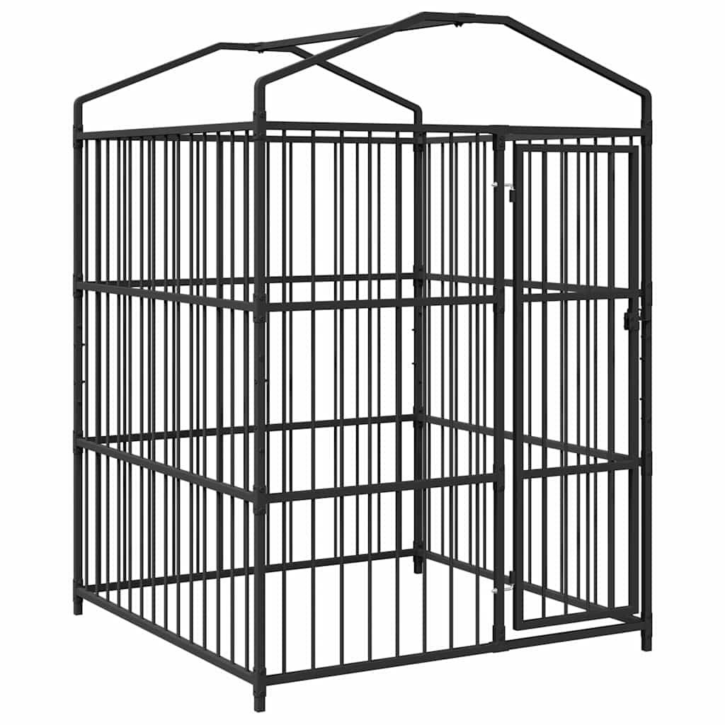 145760 vidaXL Outdoor Dog Kennel with Roof 150x150x210 cm