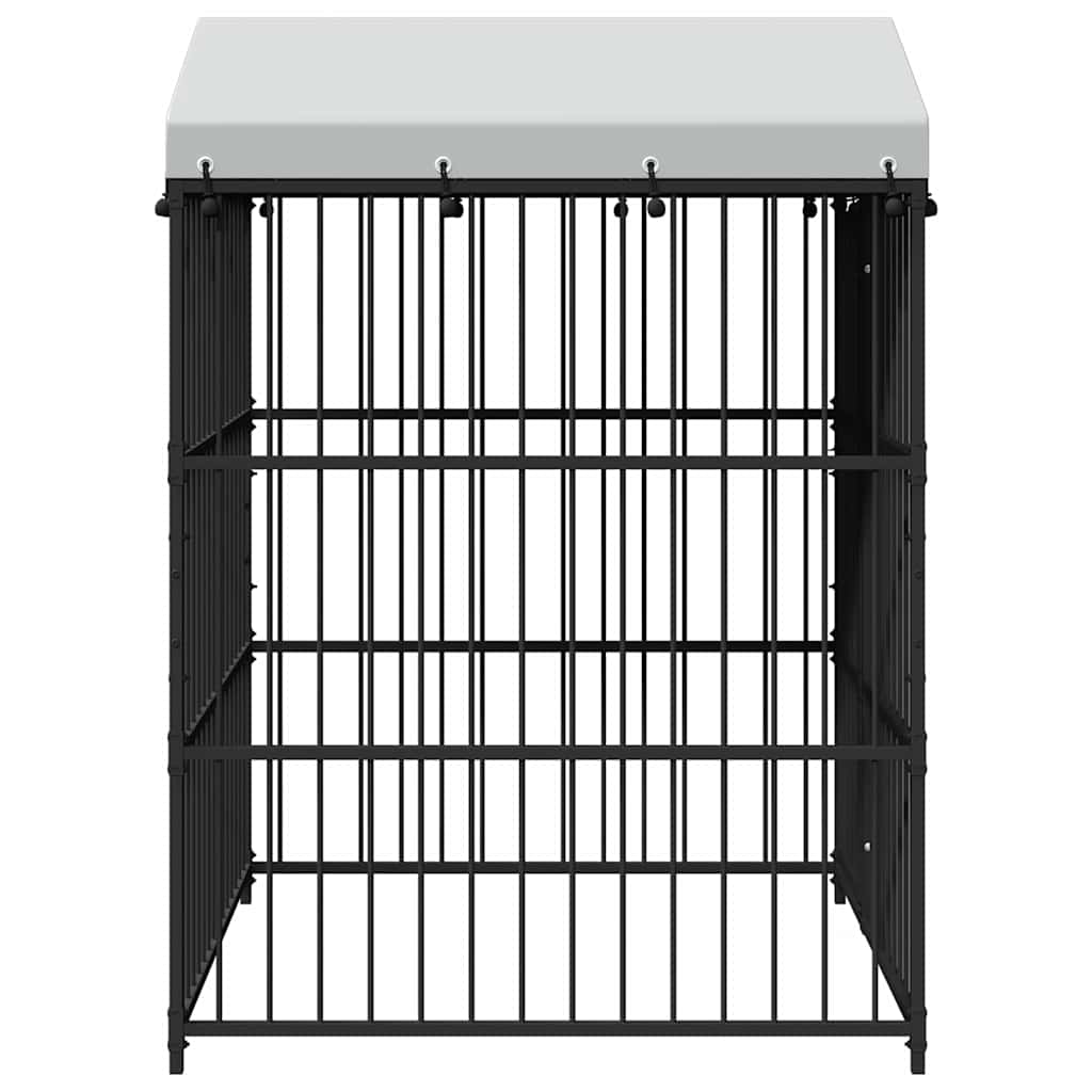 145760 vidaXL Outdoor Dog Kennel with Roof 150x150x210 cm
