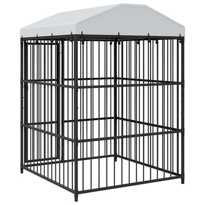145760 vidaXL Outdoor Dog Kennel with Roof 150x150x210 cm