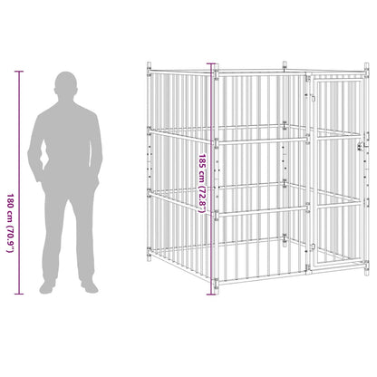 Outdoor Dog Kennel 150x150x185 cm