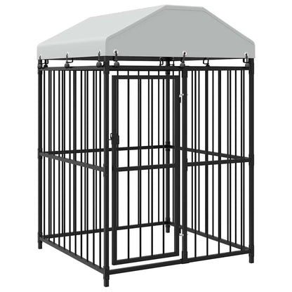 145762 vidaXL Outdoor Dog Kennel with Roof 120x120x150 cm