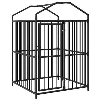 145762 vidaXL Outdoor Dog Kennel with Roof 120x120x150 cm