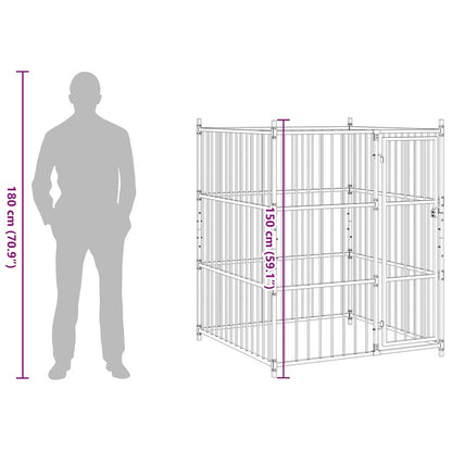 Outdoor Dog Kennel 120x120x150 cm