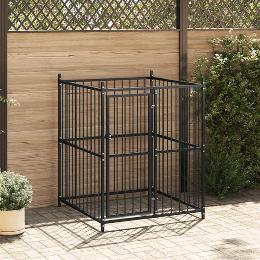 Dog Kennel | Black | Steel | Large | Durable | Dog Kennel | Rectangular