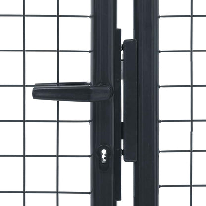 Mesh Garden Gate Galvanised Steel 400x75 cm Grey