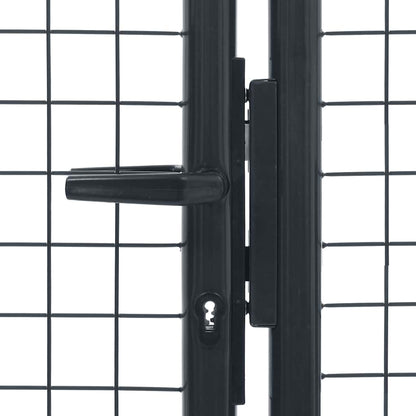 Mesh Garden Gate Galvanised Steel 400x100 cm Grey