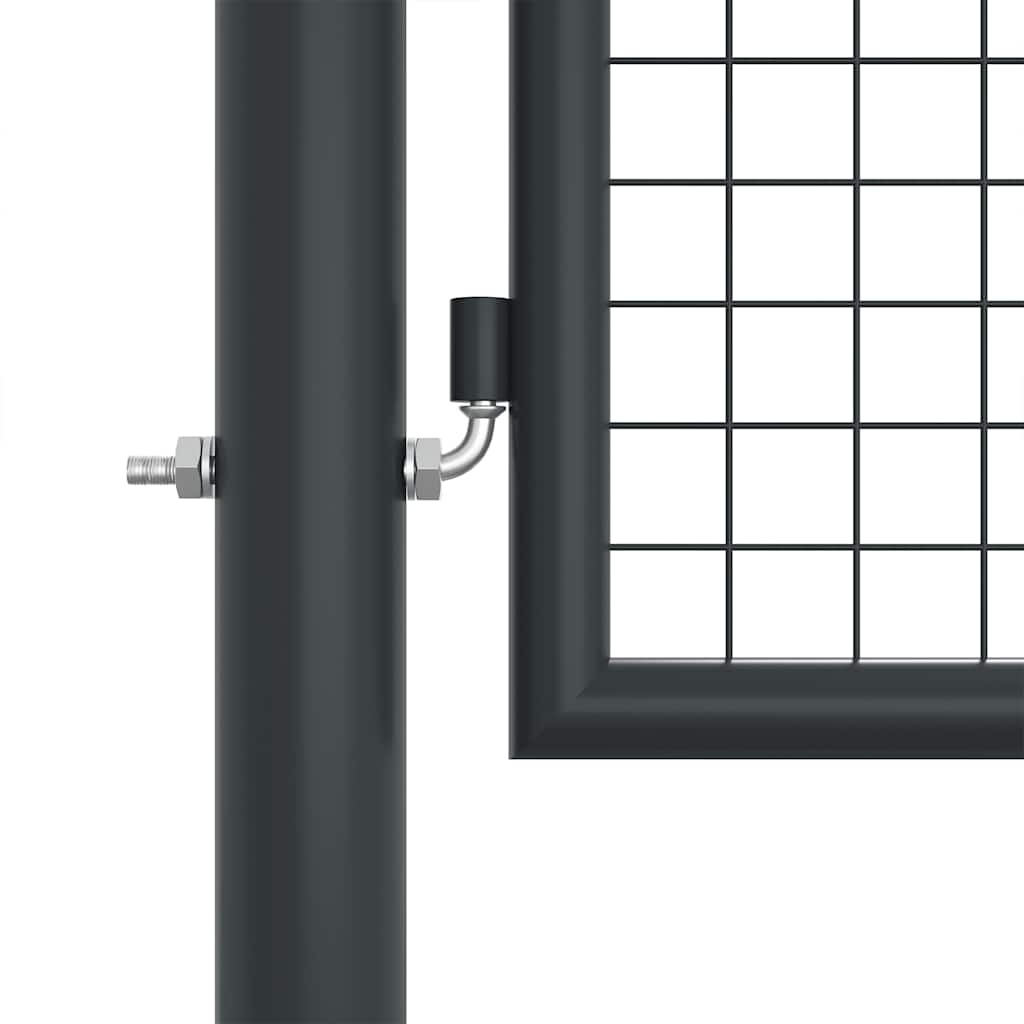 Mesh Garden Gate Galvanised Steel 400x125 cm Grey