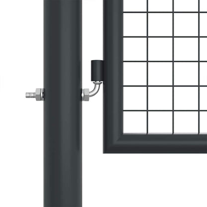Mesh Garden Gate Galvanised Steel 400x125 cm Grey