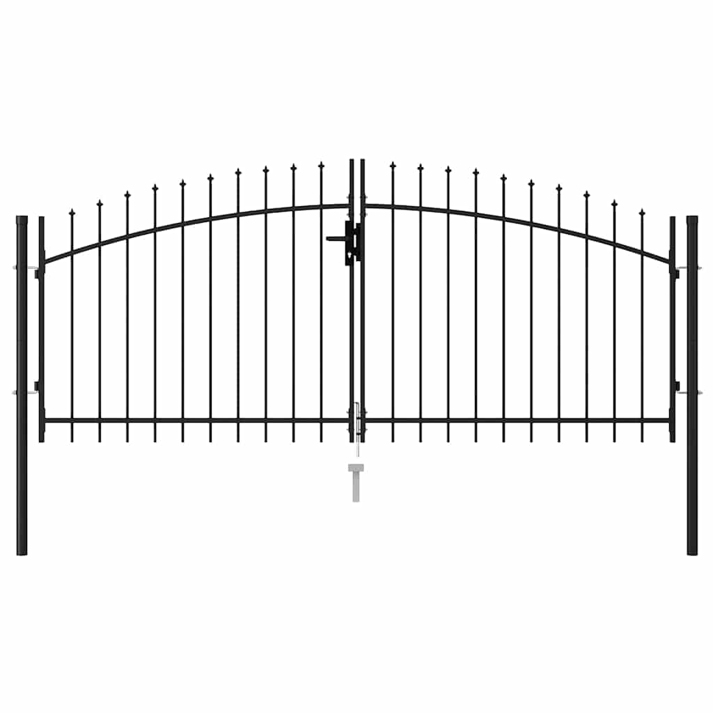 Fence Gate "Woerden" Double Door with Spike Top 299,5x174,5 cm