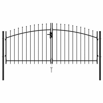 Fence Gate "Woerden" Double Door with Spike Top 299,5x174,5 cm