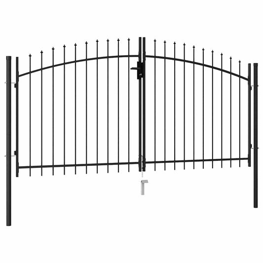 Fence Gate Woerden Double Door with Spike Top 299.5x199.5 cm