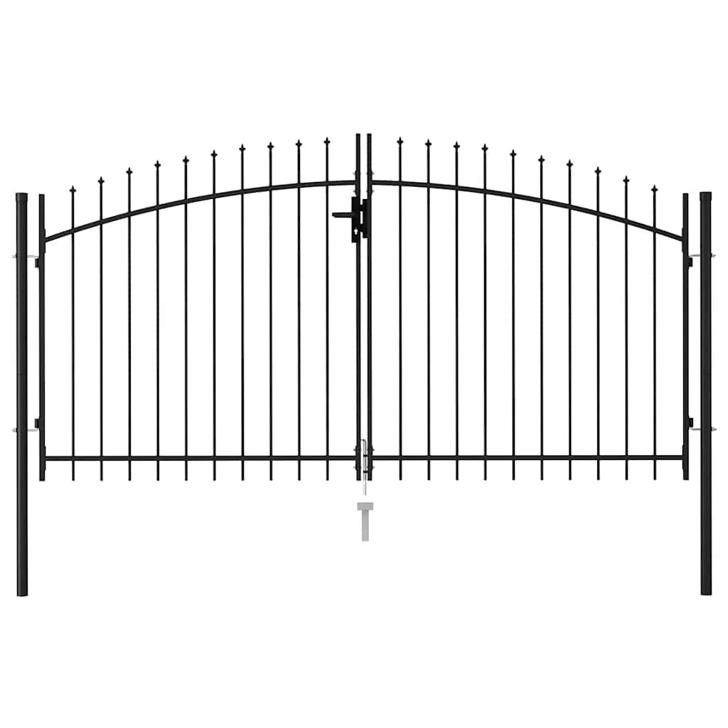 Fence Gate Woerden Double Door with Spike Top 299.5x199.5 cm