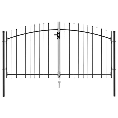 Fence Gate Woerden Double Door with Spike Top 299.5x199.5 cm