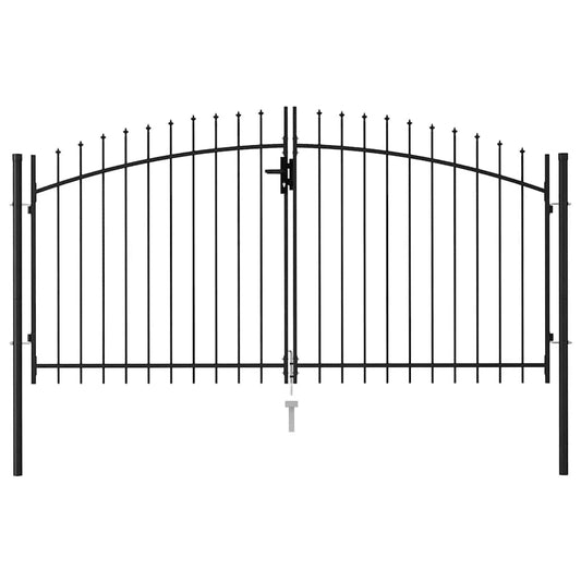 Fence Gate Woerden Double Door with Spike Top 299.5x199.5 cm