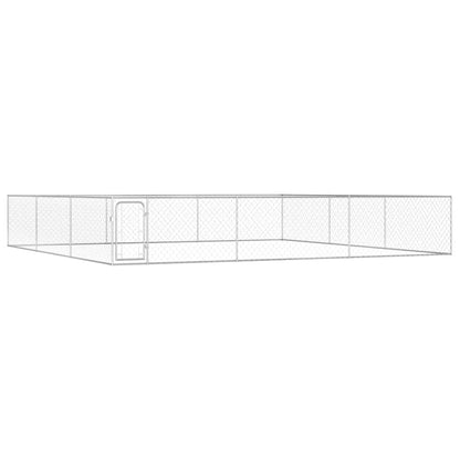 170821 vidaXL Outdoor Dog Kennel Galvanised Steel 6x6x1 m