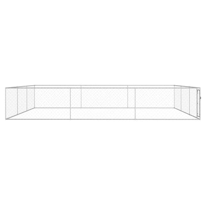 Outdoor Dog Kennel Galvanised Steel 6x6x1 m