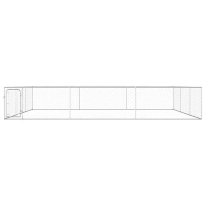 Outdoor Dog Kennel Galvanised Steel 6x6x1 m