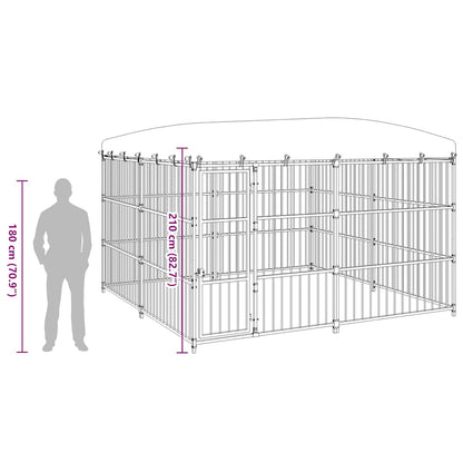 Outdoor Dog Kennel with Roof 300x300x210 cm