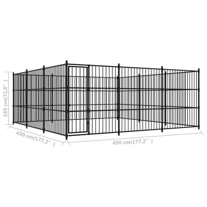 Outdoor Dog Kennel 450x450x185 cm