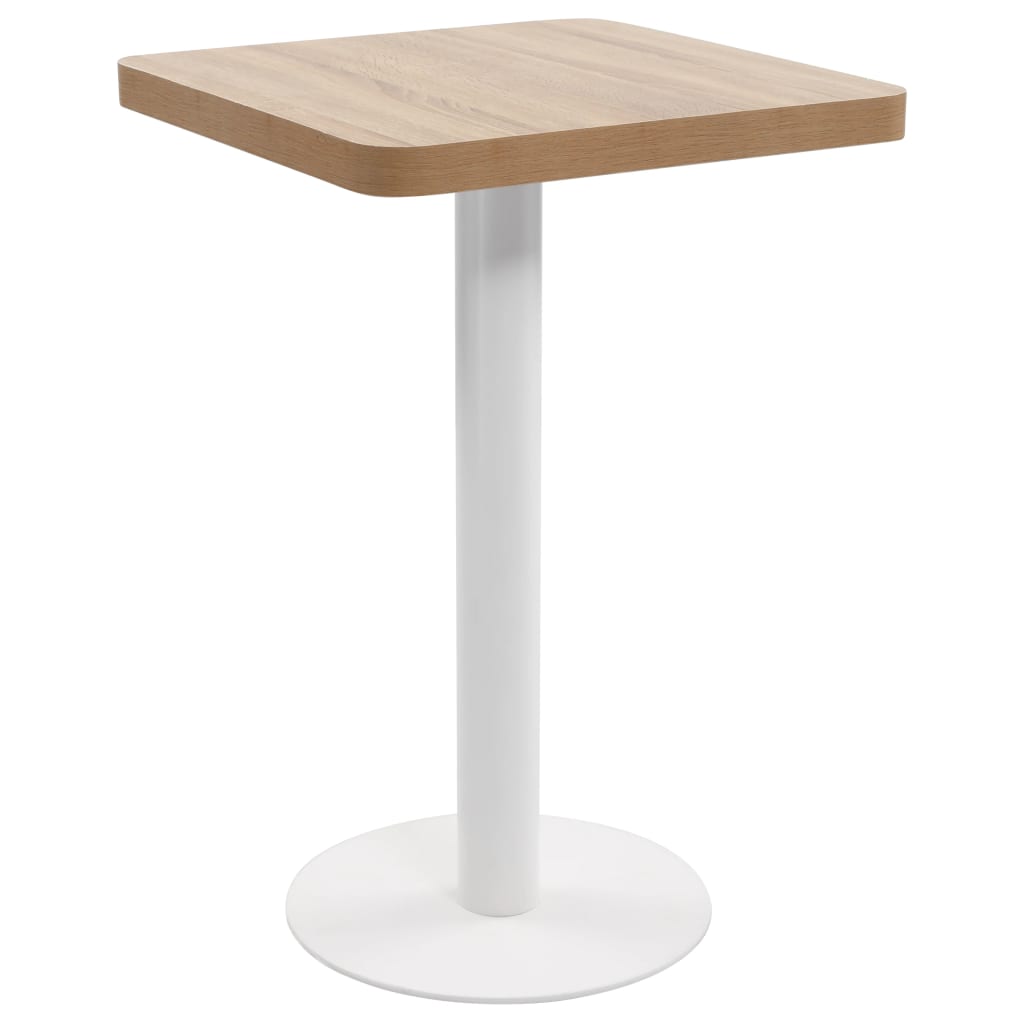 Bistro Table | Light brown and white | MDF | 50x50 cm | Bistro Table