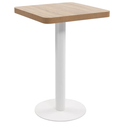 Bistro Table | Light brown and white | MDF | 50x50 cm | Bistro Table