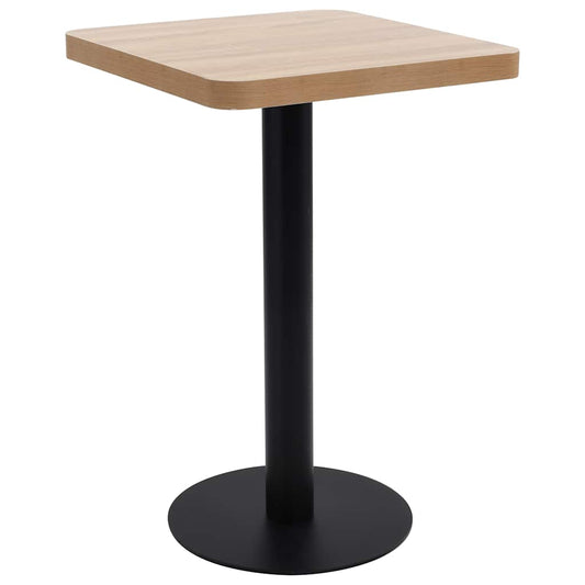 Bistro Table | Light brown and black | MDF and Steel