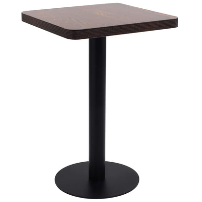 Bistro Table | Dark brown, black | MDF, steel | 50x50x75 cm