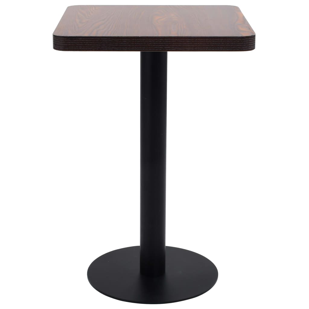 Bistro Table | Dark brown, black | MDF, steel | 50x50x75 cm