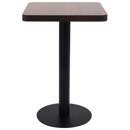 Bistro Table | Dark brown, black | MDF, steel | 50x50x75 cm