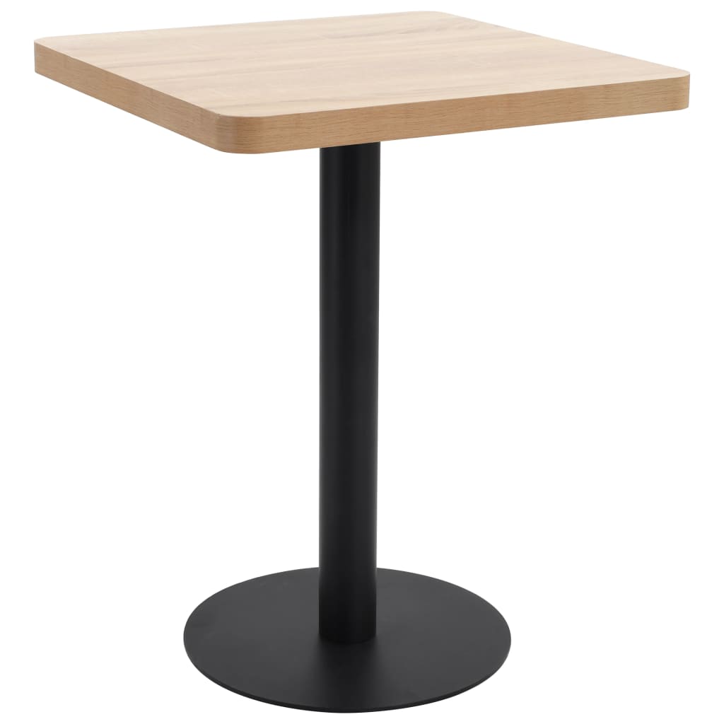 Bistro Table | Light brown and black | MDF | 60x60 cm |  Simplistic