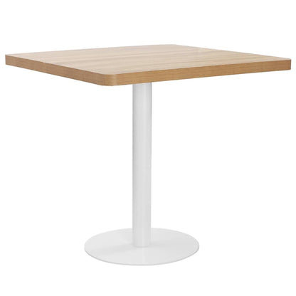 Bistro Table | Light brown | MDF | 80 cm x 80 cm x 75 cm | Pedestal base
