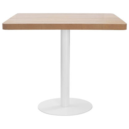 Bistro Table | Light brown | MDF | 80 cm x 80 cm x 75 cm | Pedestal base