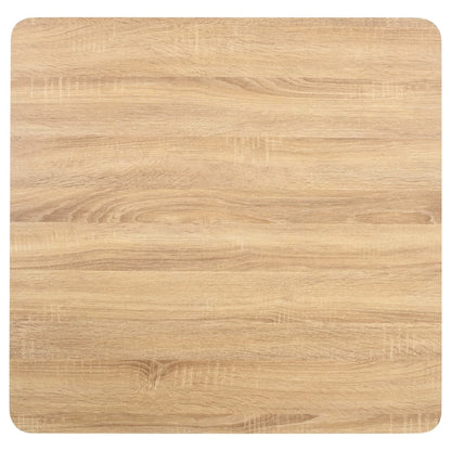 Bistro Table | Light brown and black | MDF, steel | 80x80 cm