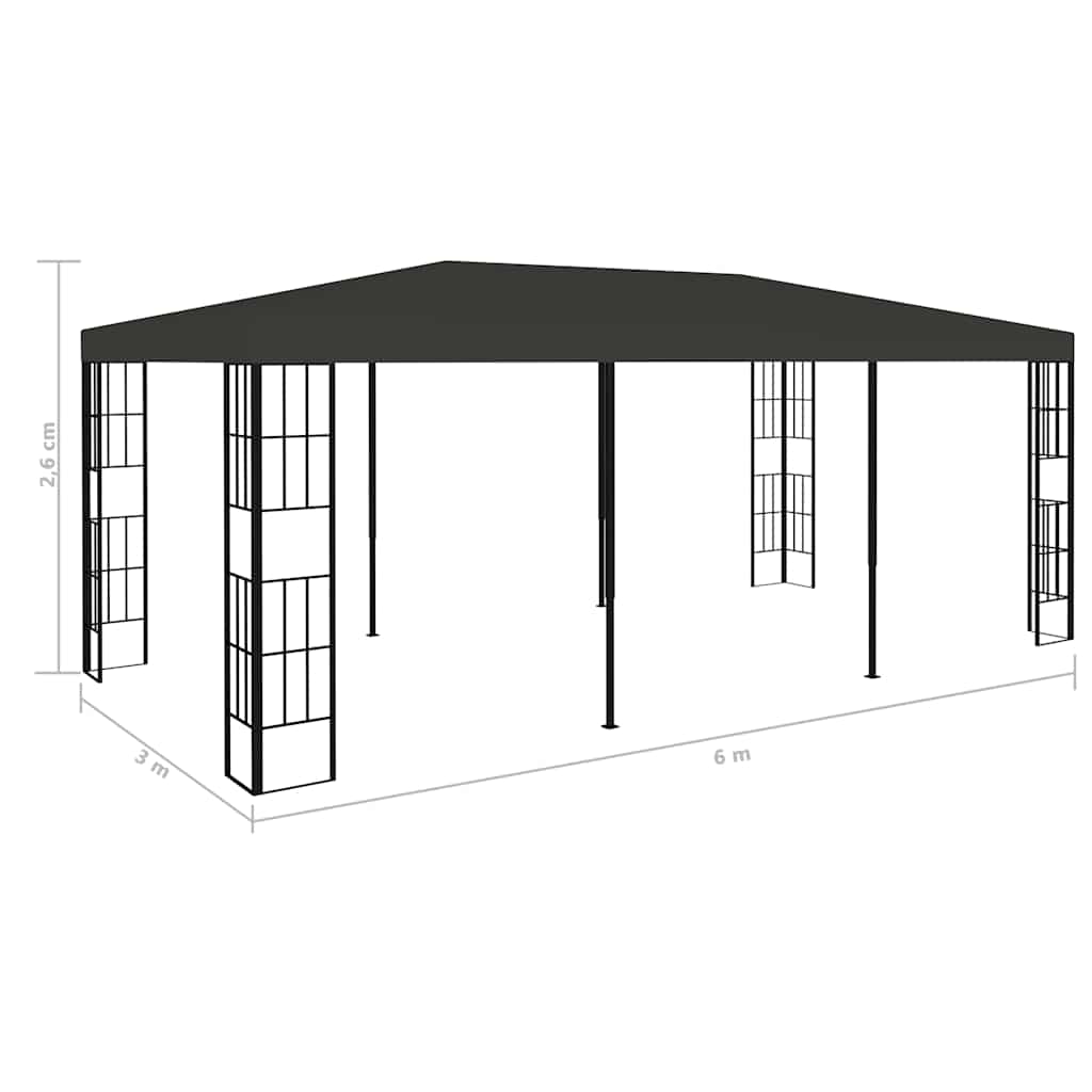 Gazebo 3x6 m Anthracite