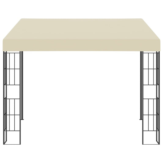 Wall-mounted Gazebo 3x3 m Cream Fabric