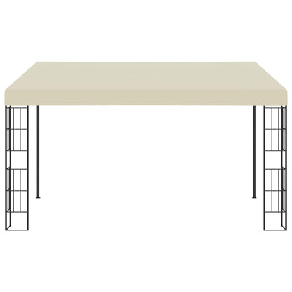 Wall-mounted Gazebo 3x4 m Cream Fabric