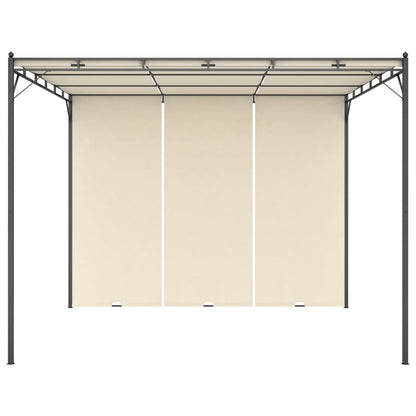 Garden Gazebo with Side Curtain 3x3x2.25m Cream